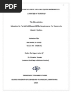 Download  Gousia Mir  Malik Bilal Global Financial Crisis  Islamic Equity Instruments A Profile Of Survival by Malik Gazi Bilal SN101422043 doc pdf