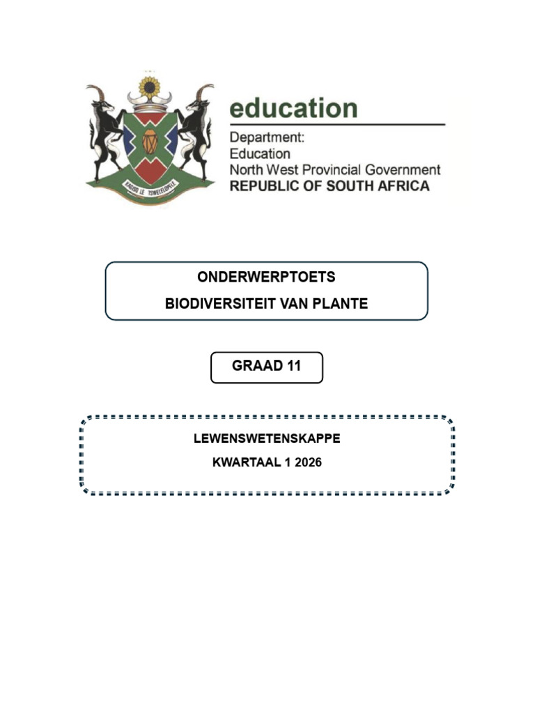 Grade 11 MG Topic Test NO 2 | PDF