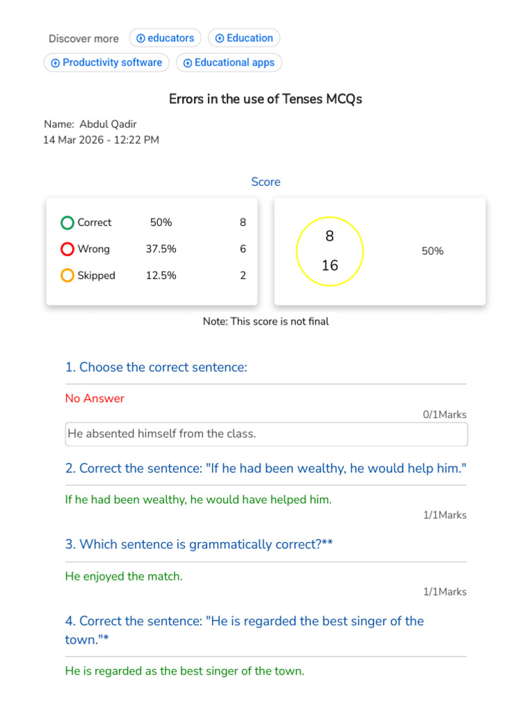 Error Correction | PDF