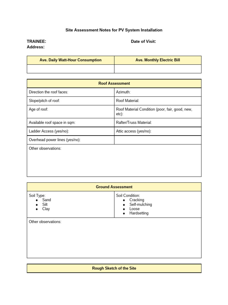 Acitivity Final Site Assessment Report For PV System Installation ...
