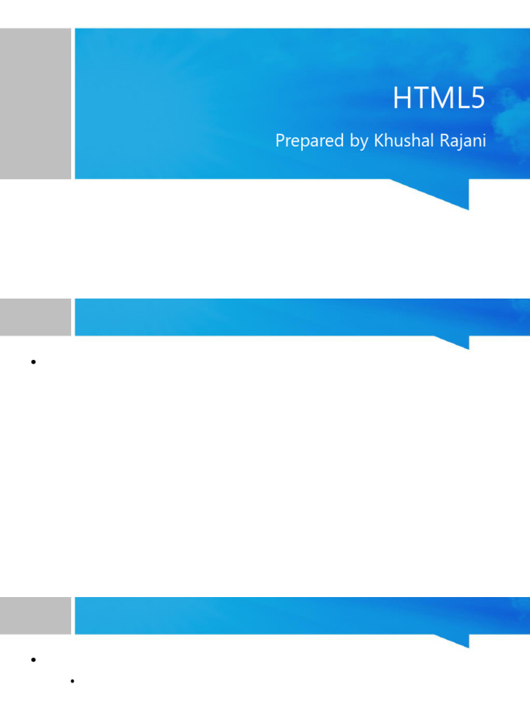 HTML 5 | PDF