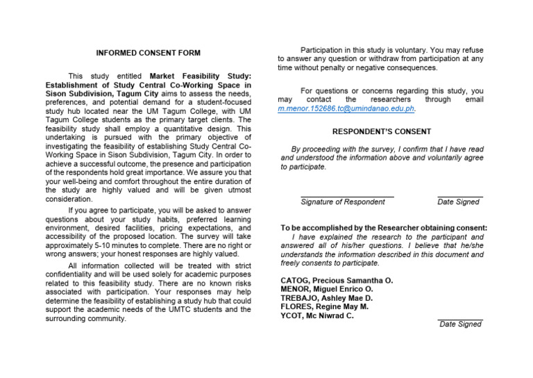 Informed Consent Form | PDF