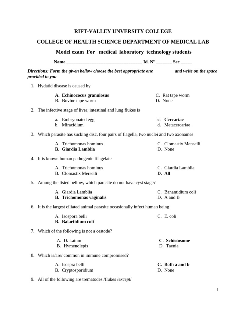 Coc Exam Model For Lab Lev IV Pre by Nago | PDF