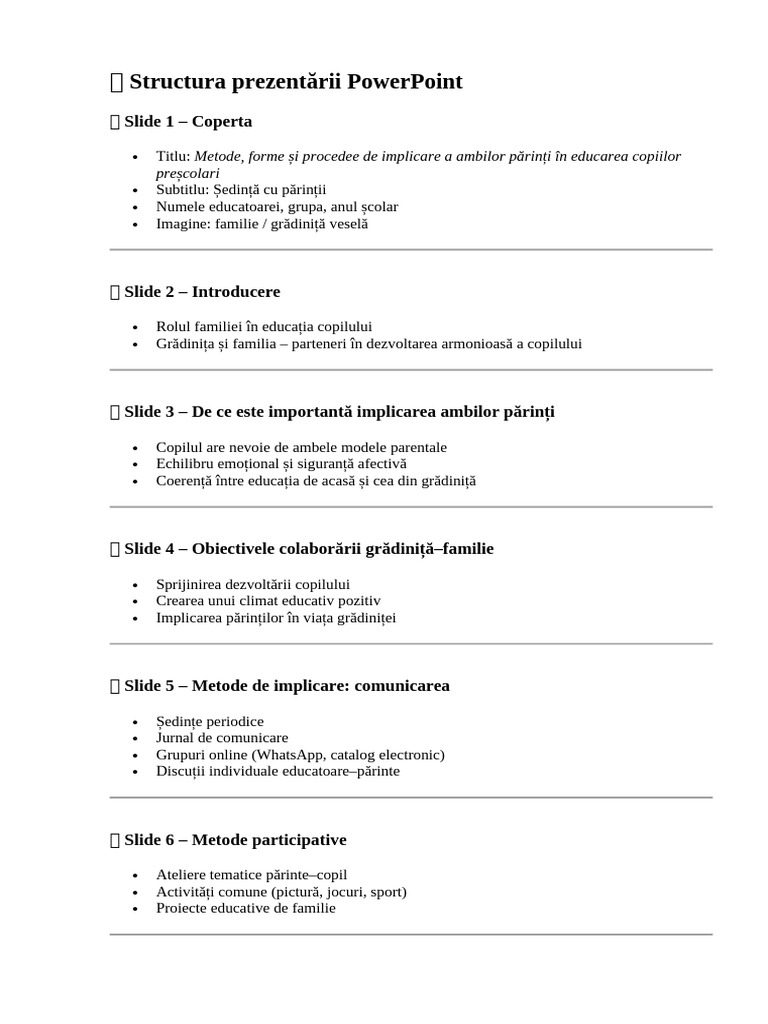 ? Structura Prezentării PowerPoint | PDF