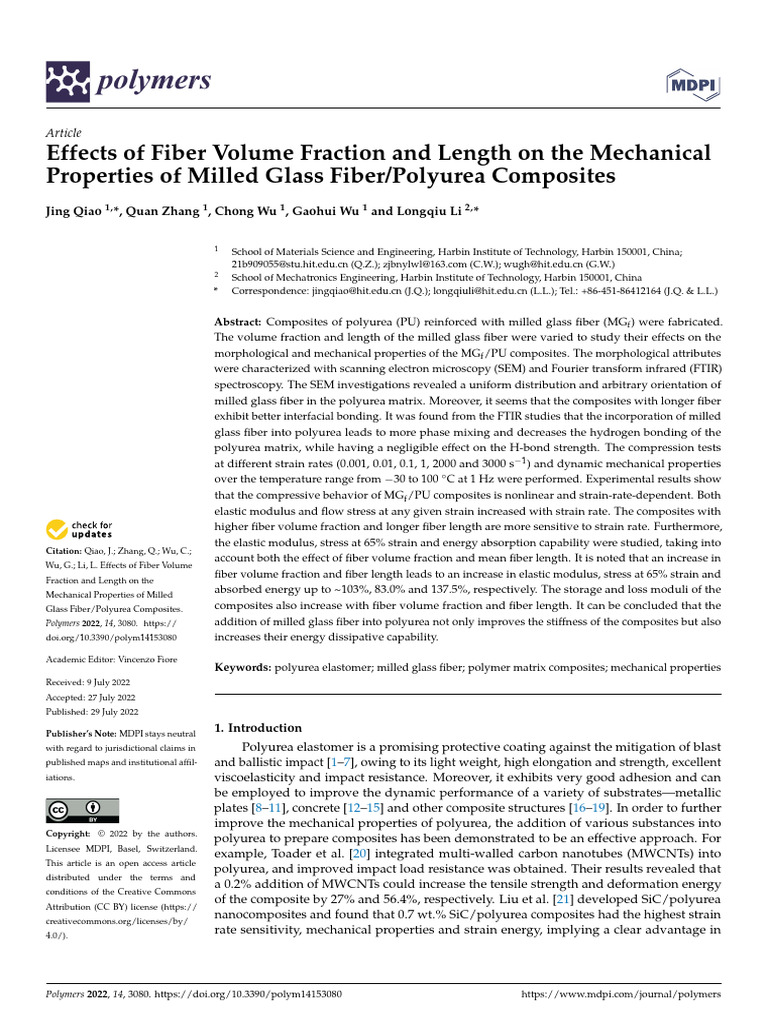 008 - Effects of Fiber Volume Fraction and Length On The Mechanical ...