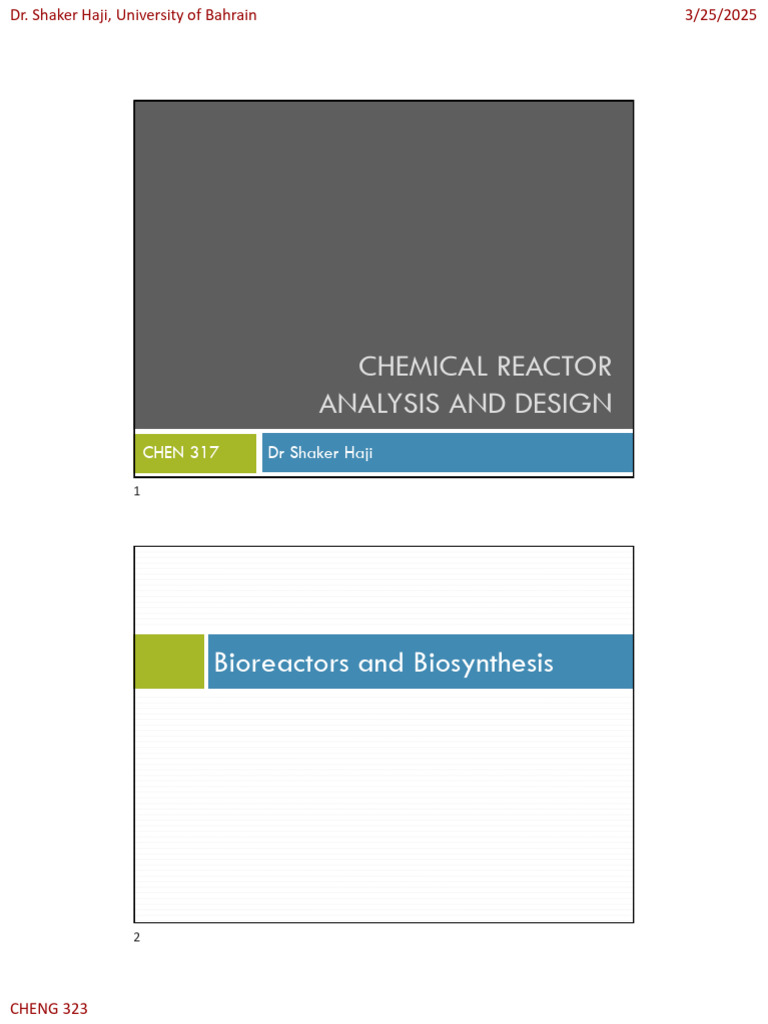 Chemical Reactor Analysis and Design | PDF