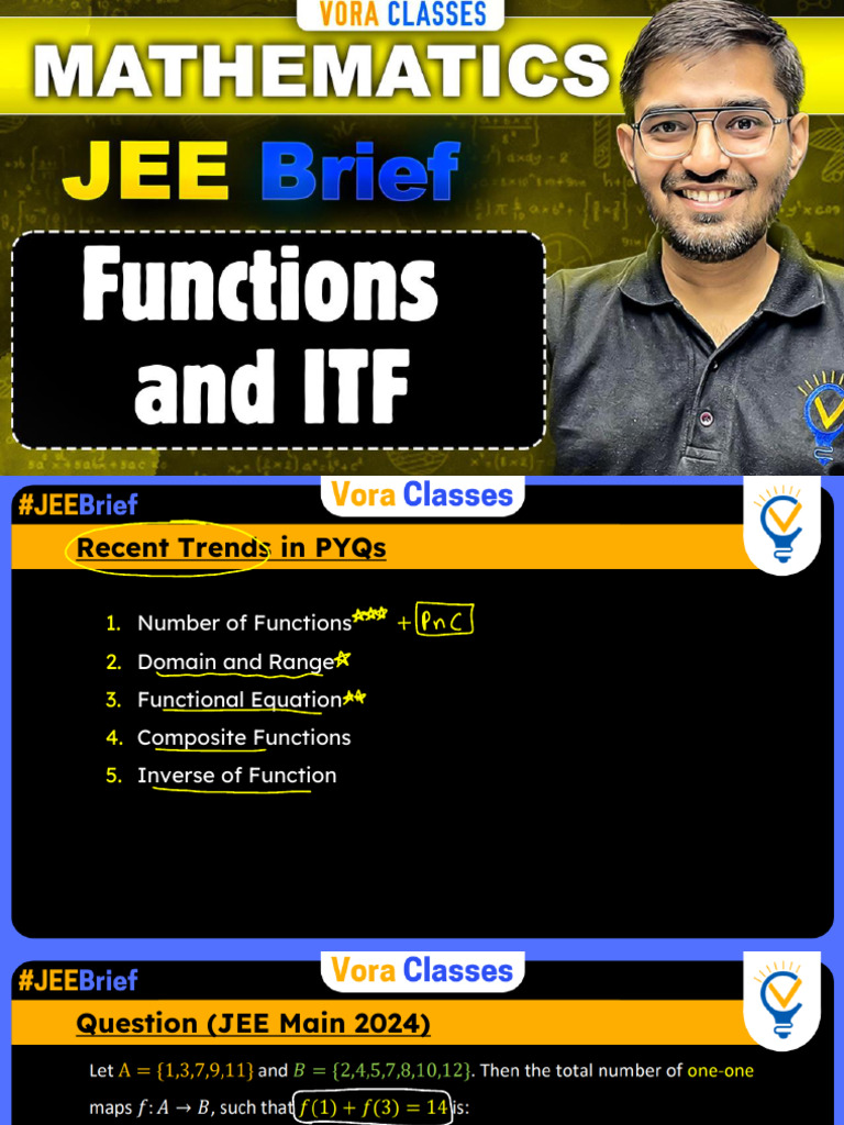 FUNCTIONs and Inverse Trigonometric Functions One Shot MATHS JEE Main ...