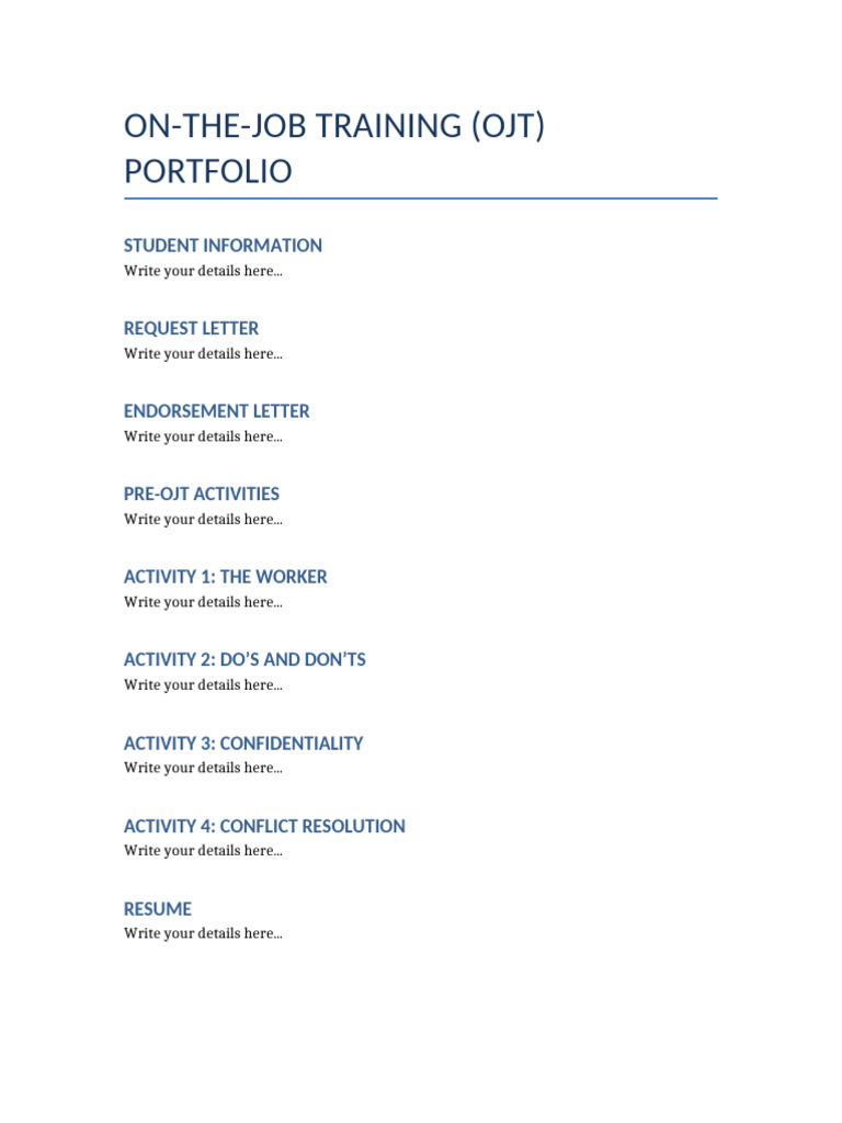 Complete OJT Portfolio | PDF