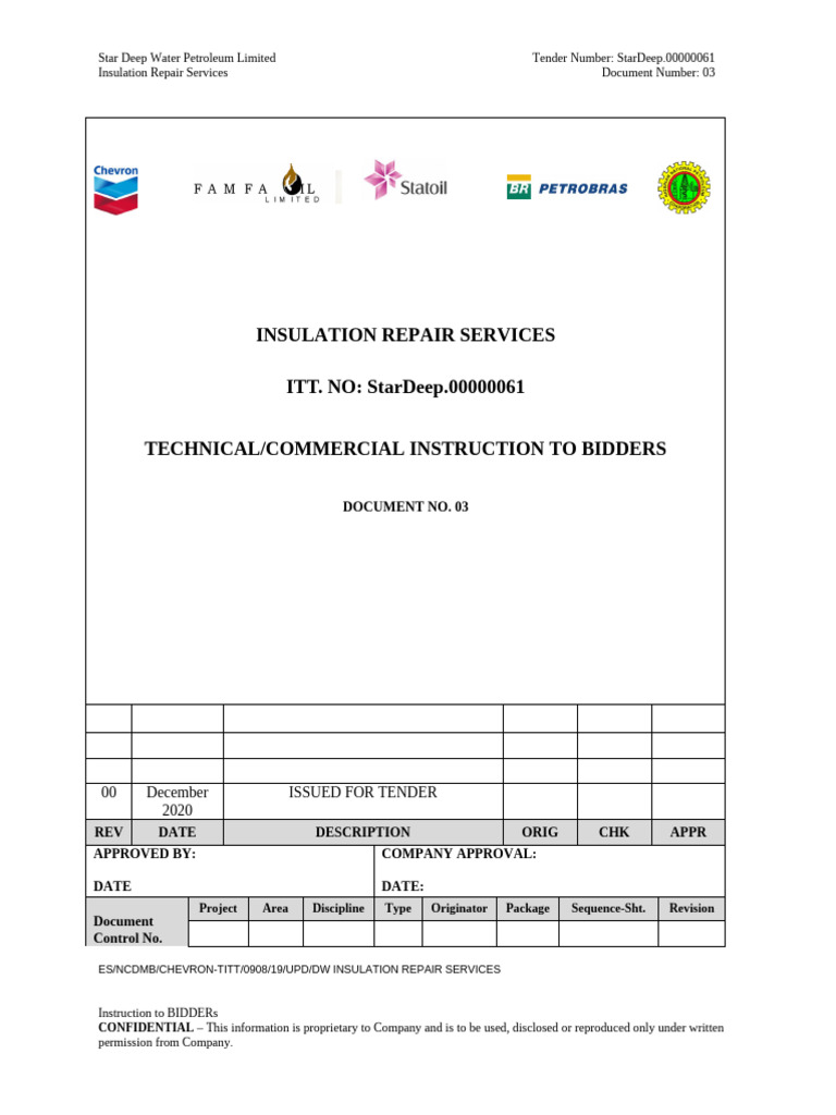 Instruction To Bidders - Insulation Repair | PDF