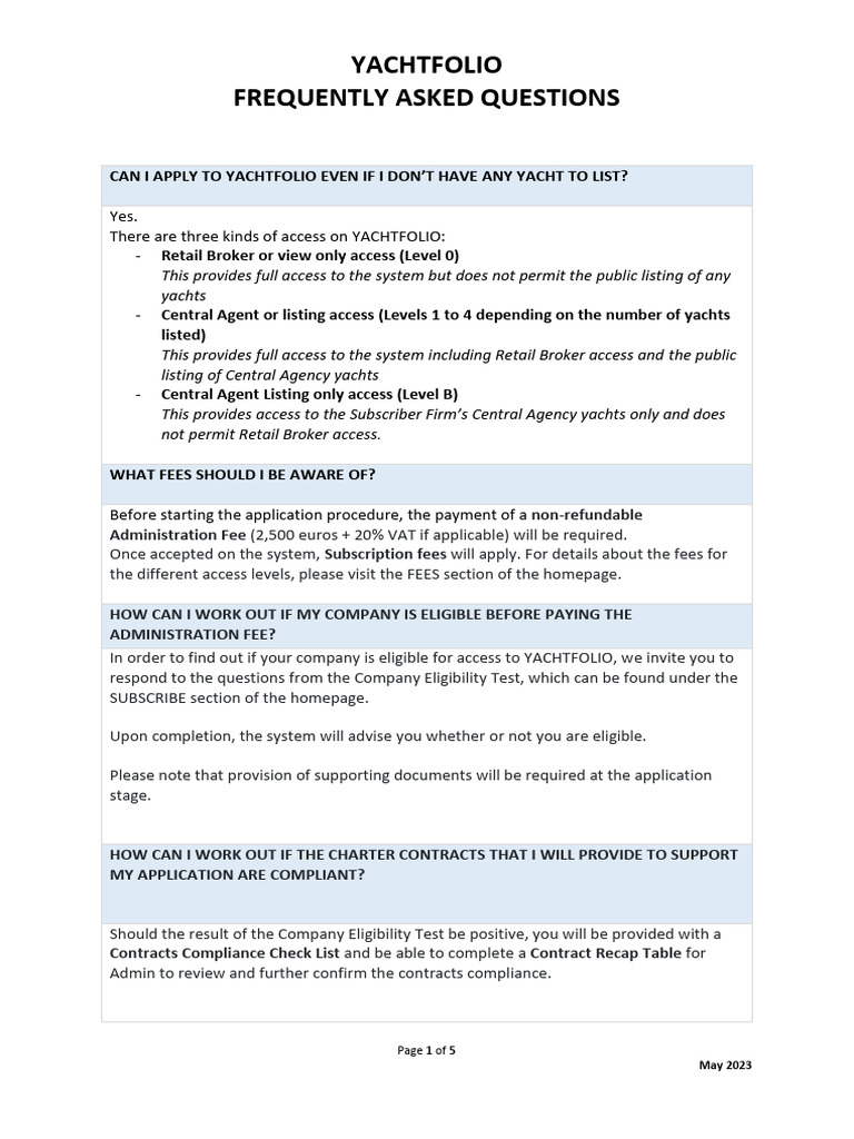FAQs For YF Applicants - May 2023 | PDF