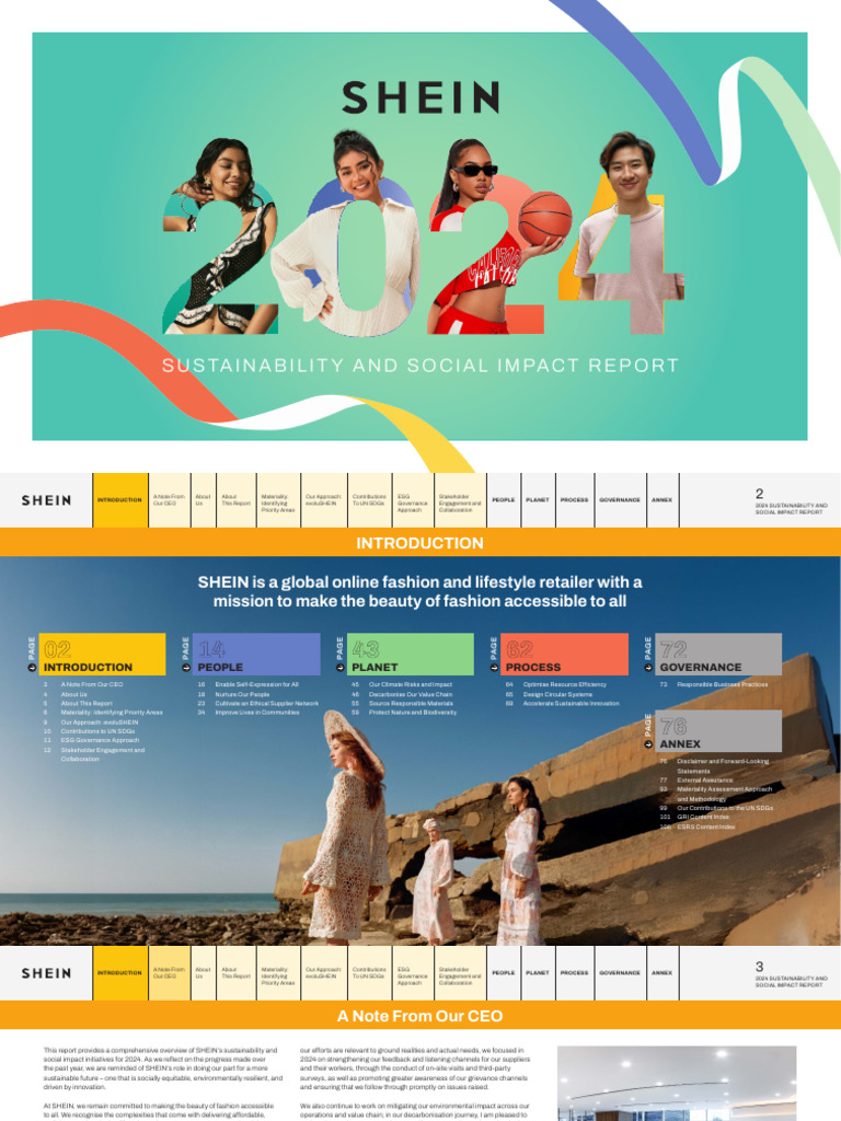 SHEIN 2024 Sustainability and Social Impact Report Final 14 June | PDF