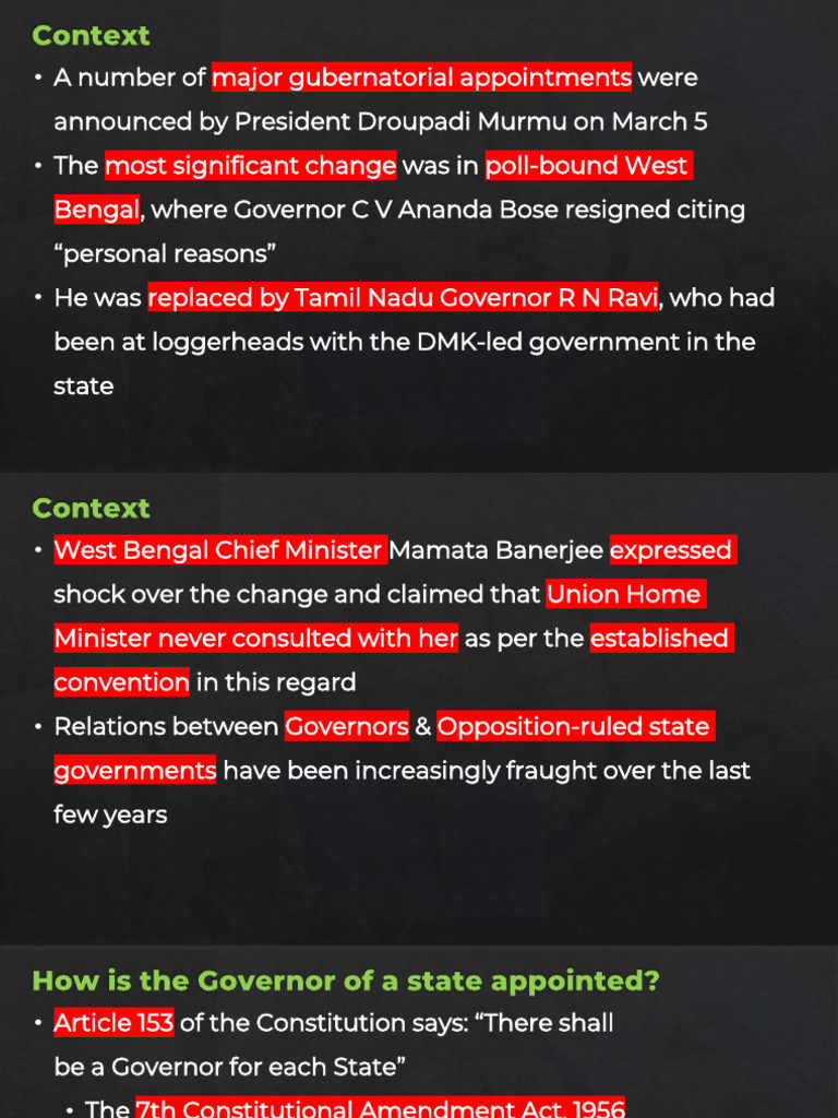 Governor Appointment | PDF