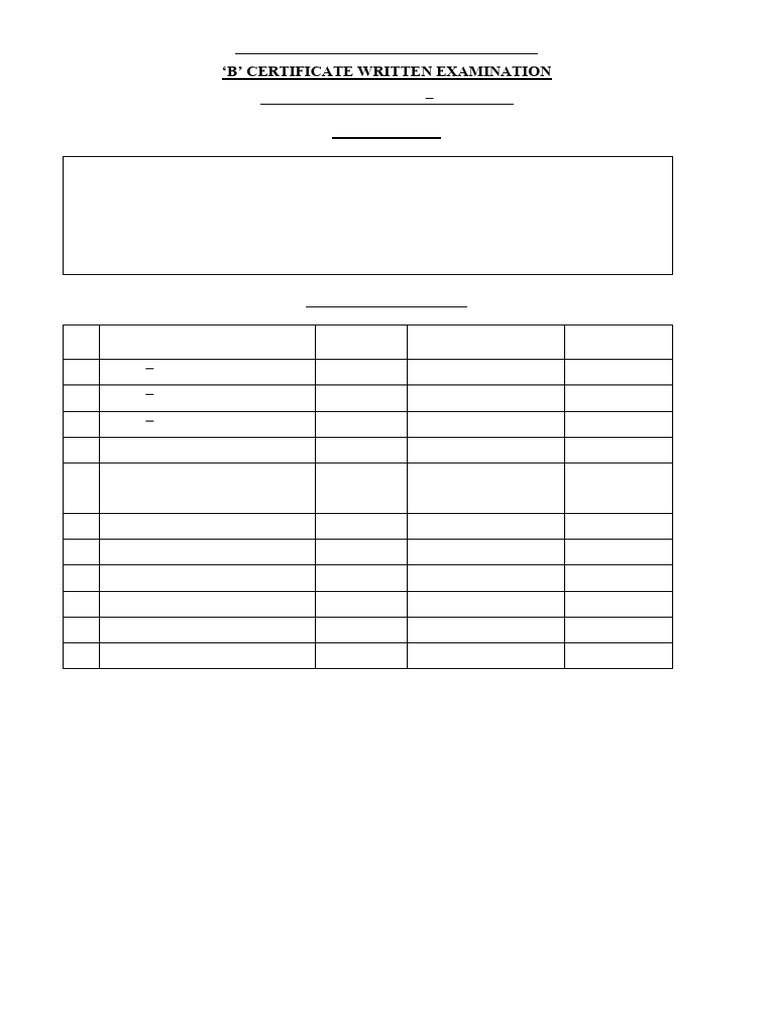 3 B Cert Sample Paper 2020 | PDF