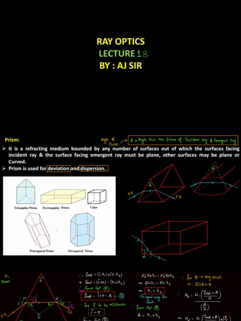 Lecture18 Ray Optics | PDF