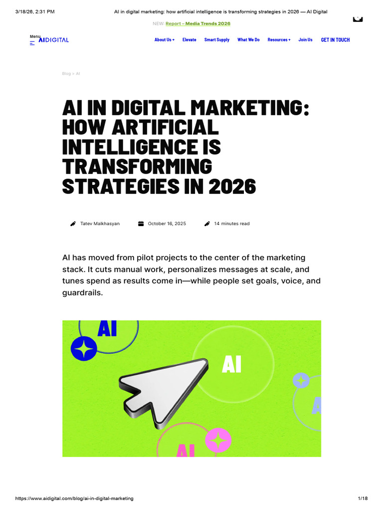 AI in Digital Marketing - How Artificial Intelligence Is Transforming ...