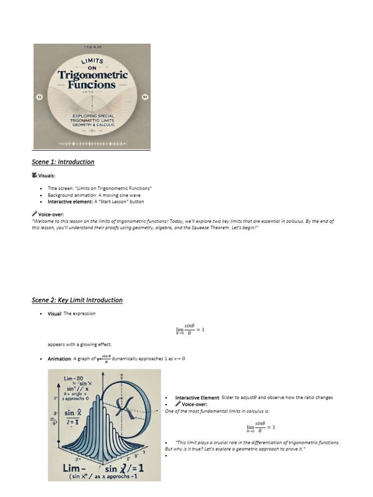 Limits Sample Assignment | PDF | Trigonometric Functions | Circle