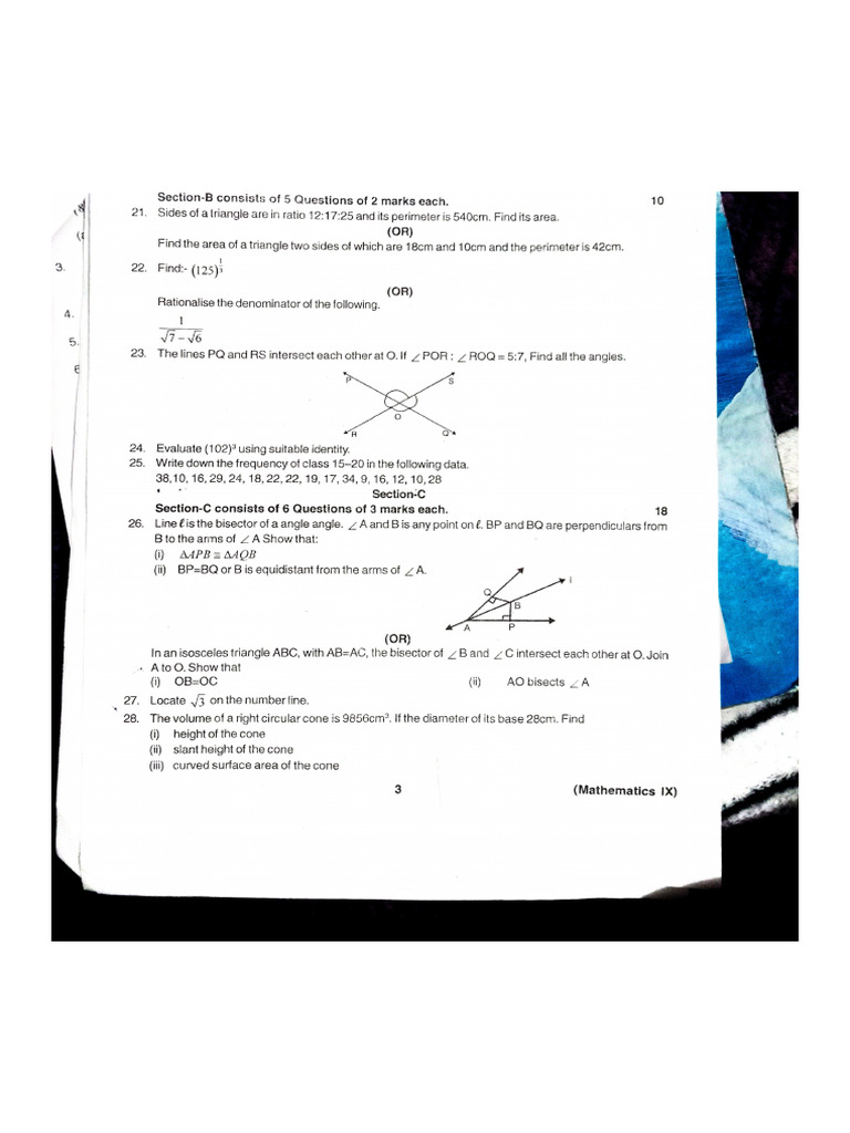 Sample Paper - 1 | PDF