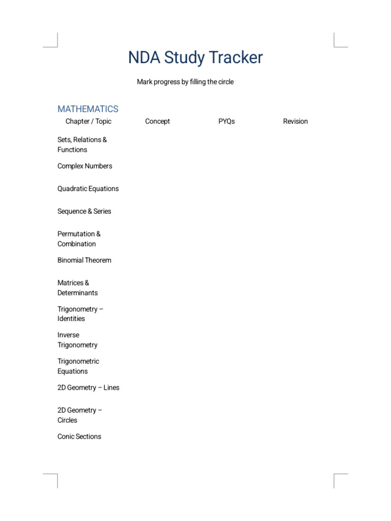 NDA Tracker Big Gap | PDF