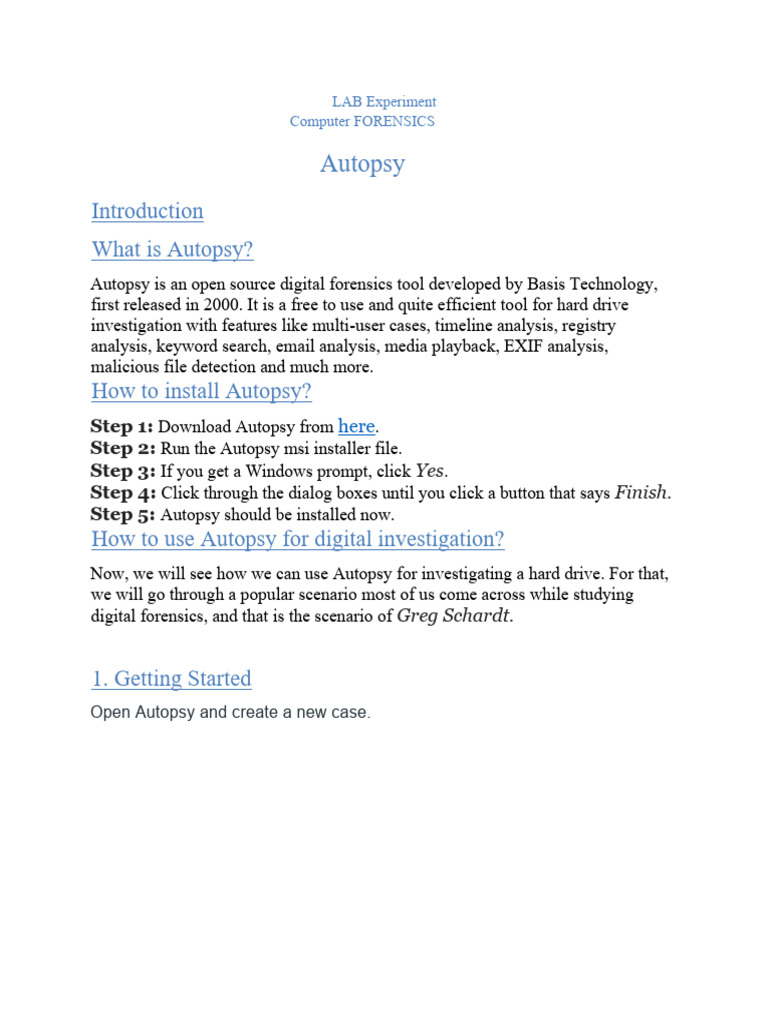 Week2 - Autopsy | PDF