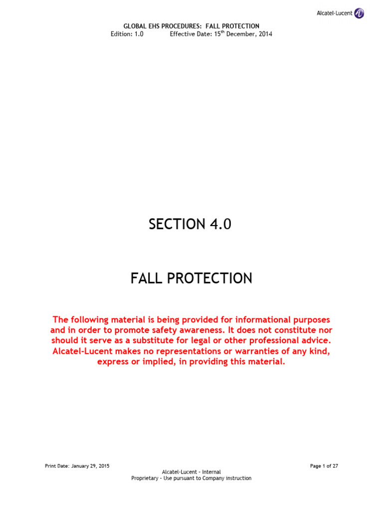 4.0 Fall Protection | PDF