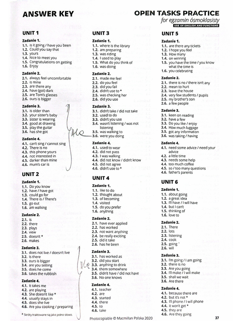 Answer Key | PDF