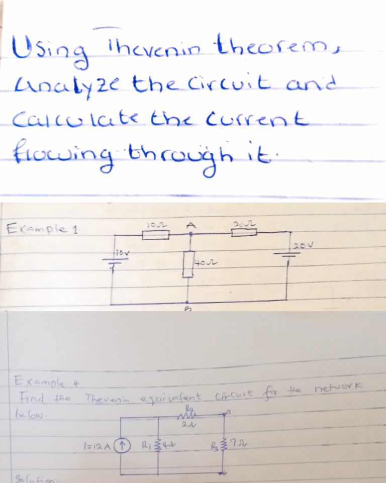 GET 205 Thevenin Theorem Problems | PDF
