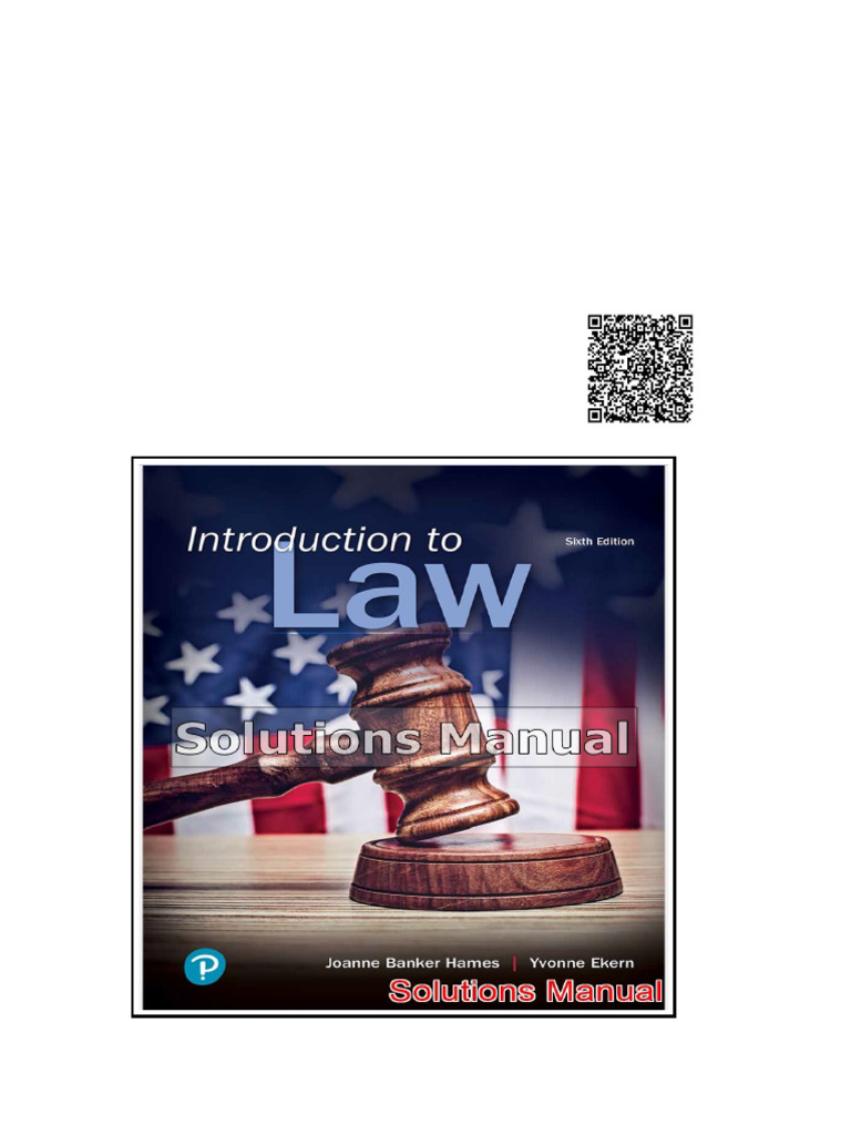 Introduction to Law 6th Edition Hames Solutions Manual | PDF