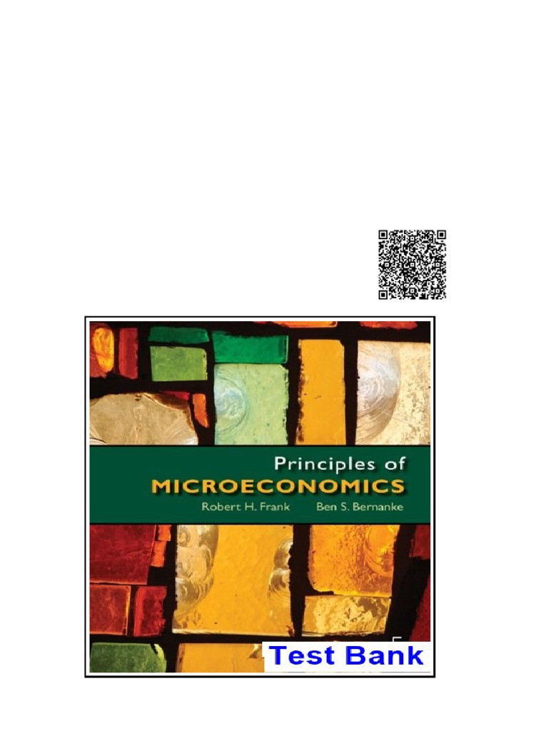 Principles of Microeconomics 5th Edition Frank Test Bank | PDF