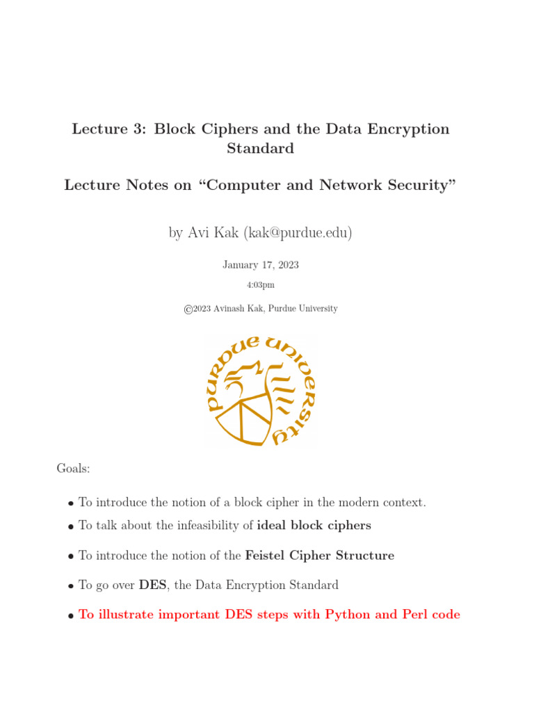 Feister Structure | PDF | Cipher | Cryptography