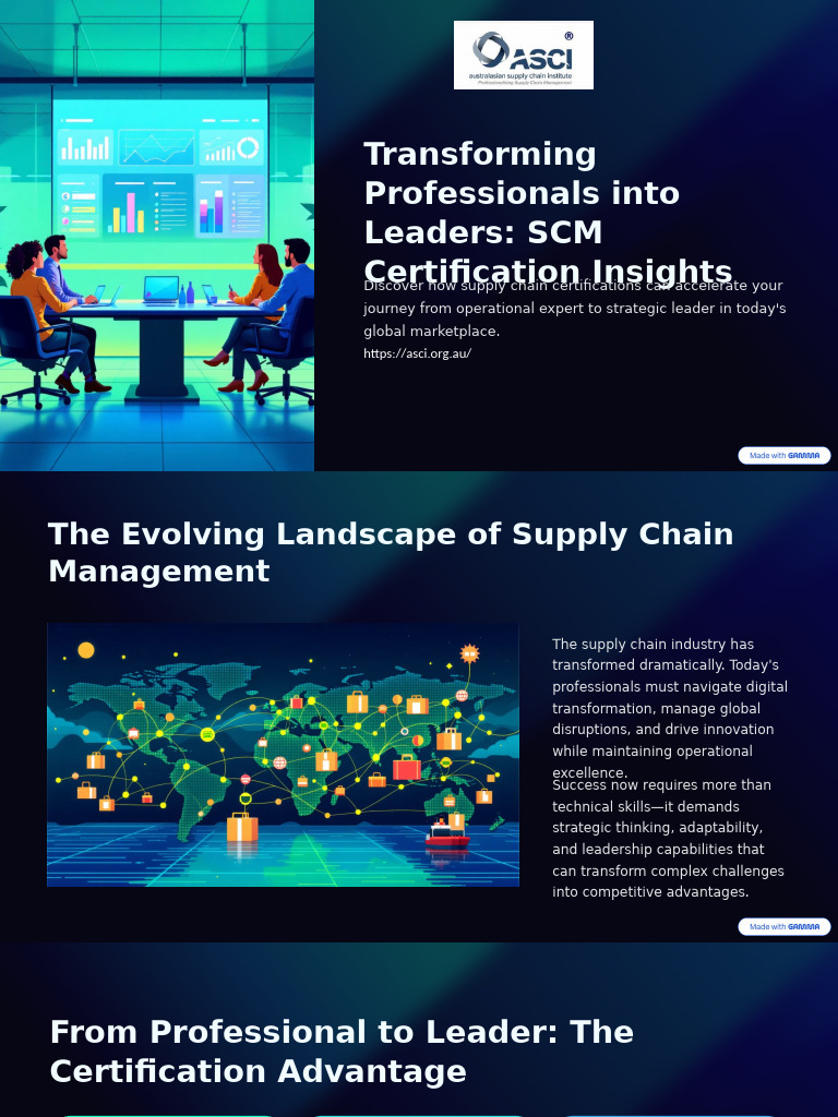 Transforming Professionals Into Leaders SCM Certification Insights ...