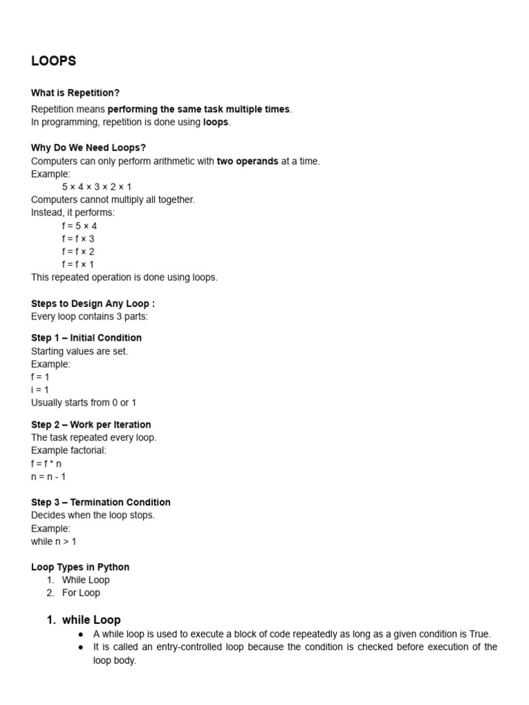 Loops | PDF
