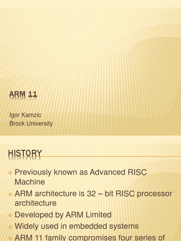 ARM 11 Architecture Overview | PDF | Home & Garden | Technology ...