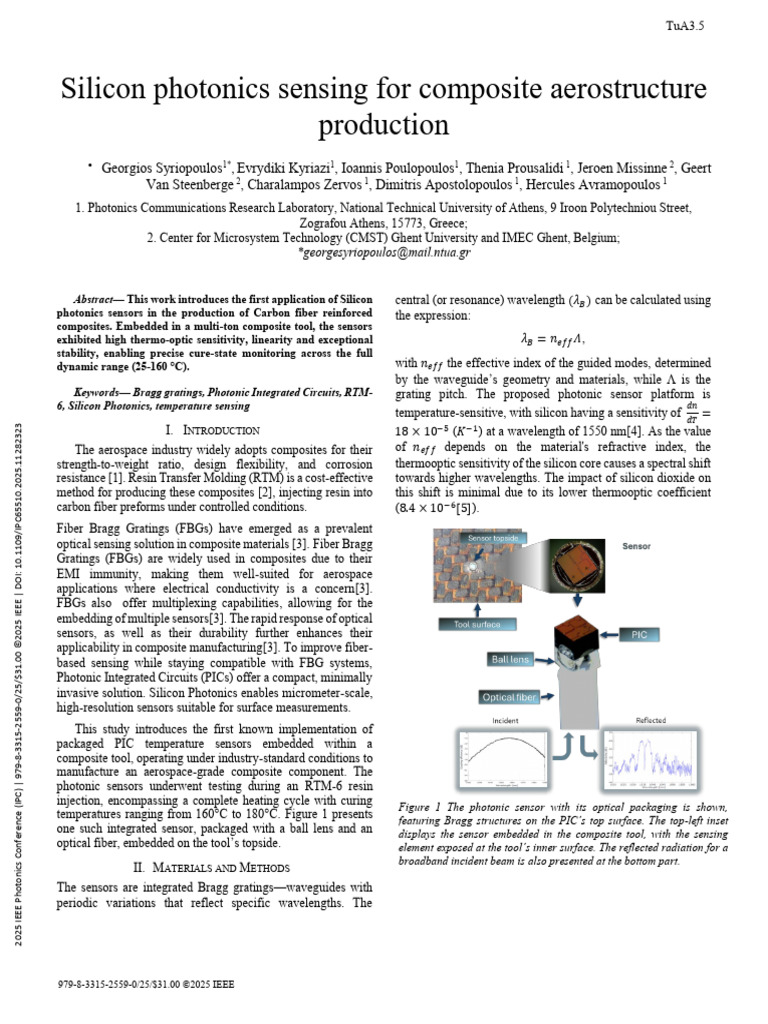Silicon Photonics Sensing For Composite Aerostructure Production | PDF ...