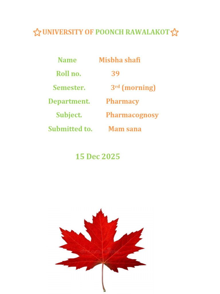 Misbha 39 Verbascum - Assignment | PDF