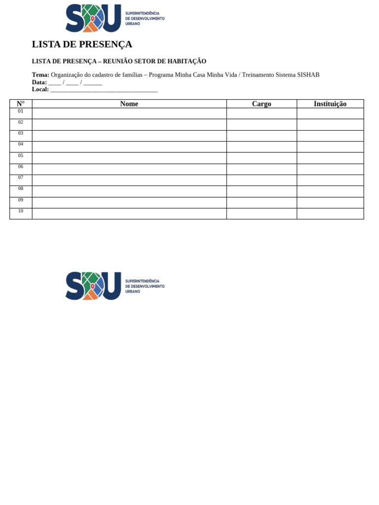 Lista de Presença | PDF