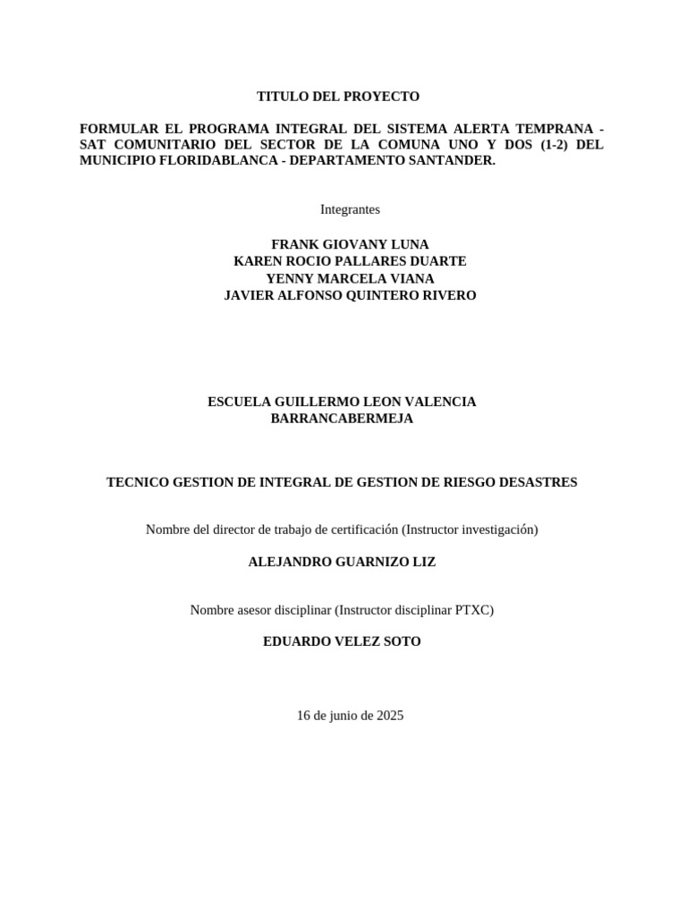 Formato para La Entrega Final Del Proyecto de Investigacion DCC FORO 1 ...