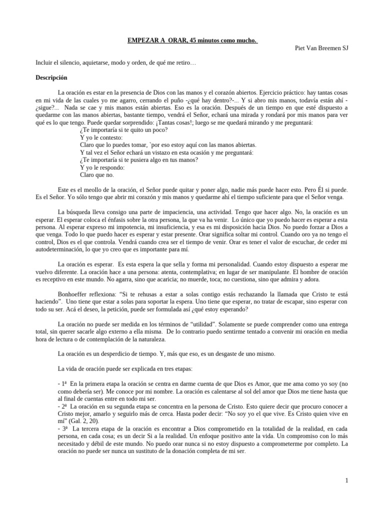 Empezar A Orar | PDF
