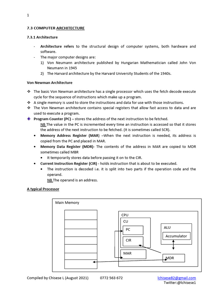 Computer - Architecture Fresh Notes | PDF