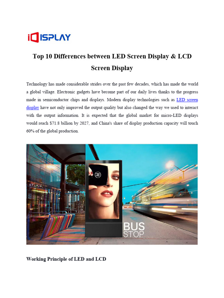 LED and LCD | PDF