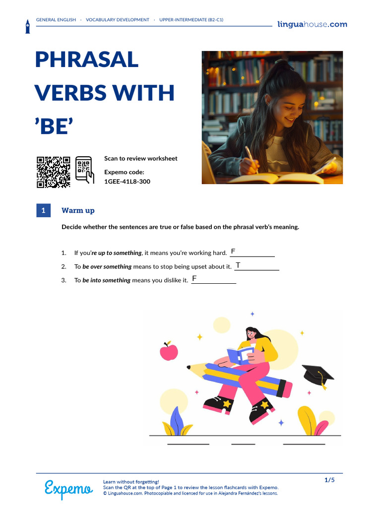 Phrasal Verbs With Be British English Student B2 C1 | PDF | Human ...
