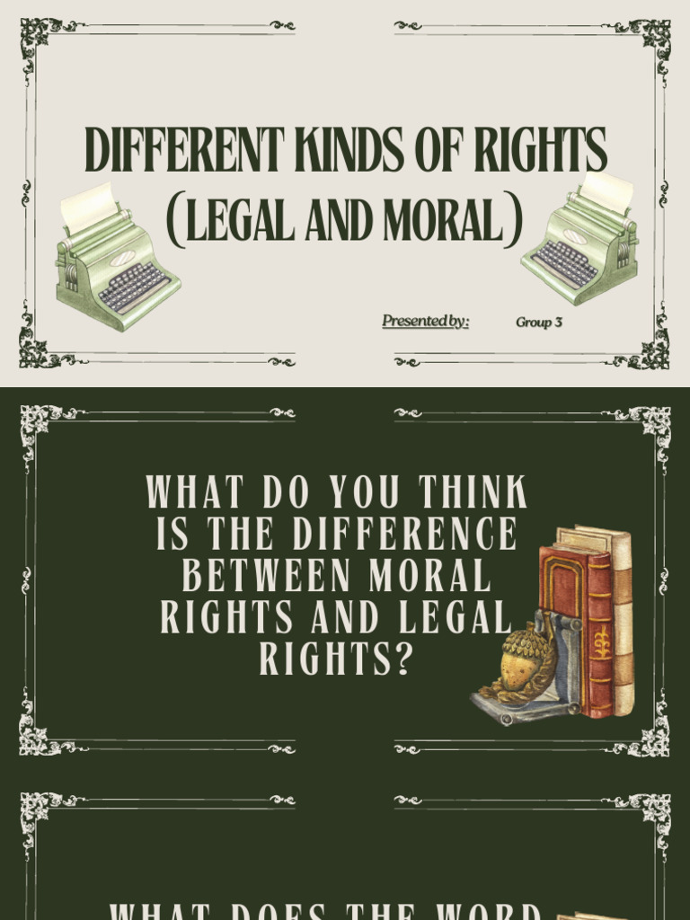 Different Kinds of Rights Legal and Moral | PDF