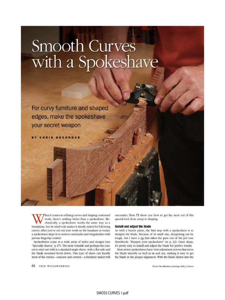 Smooth Curves With A Spokeshave. | PDF