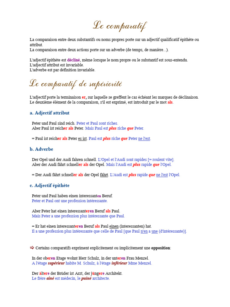 Comparatif | PDF