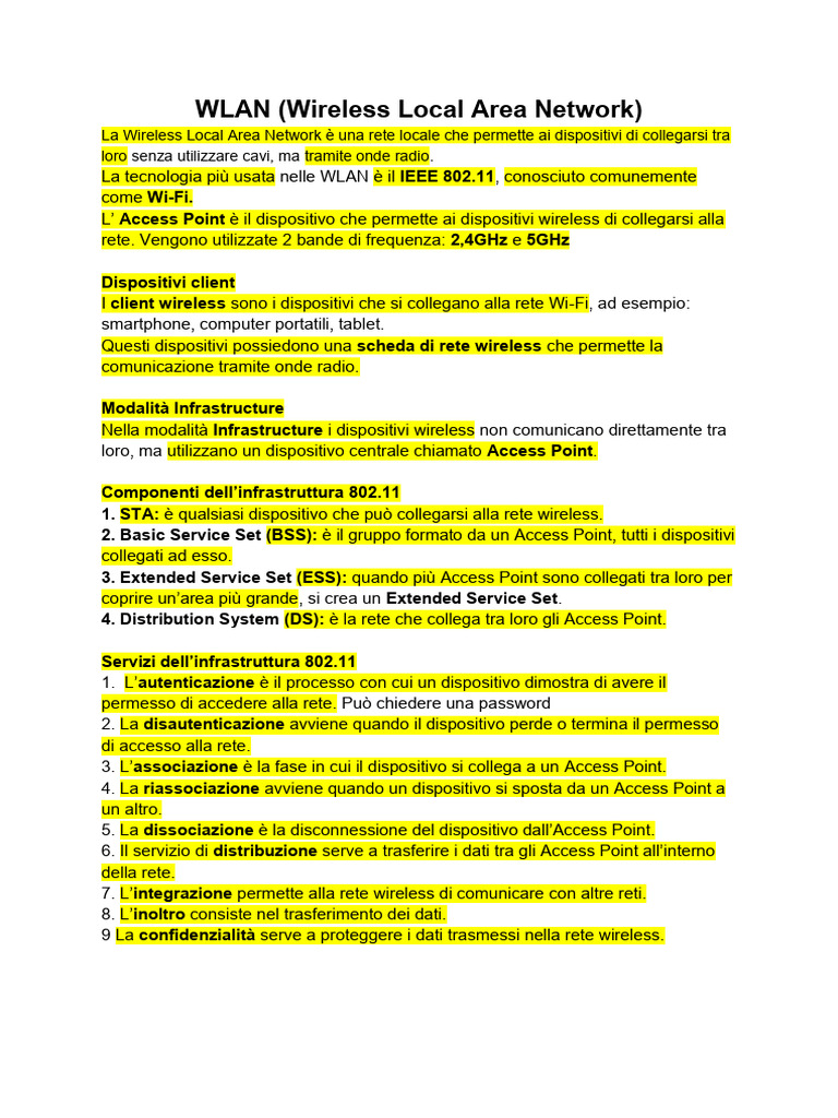 WLAN (Wireless Local Area Network) | PDF