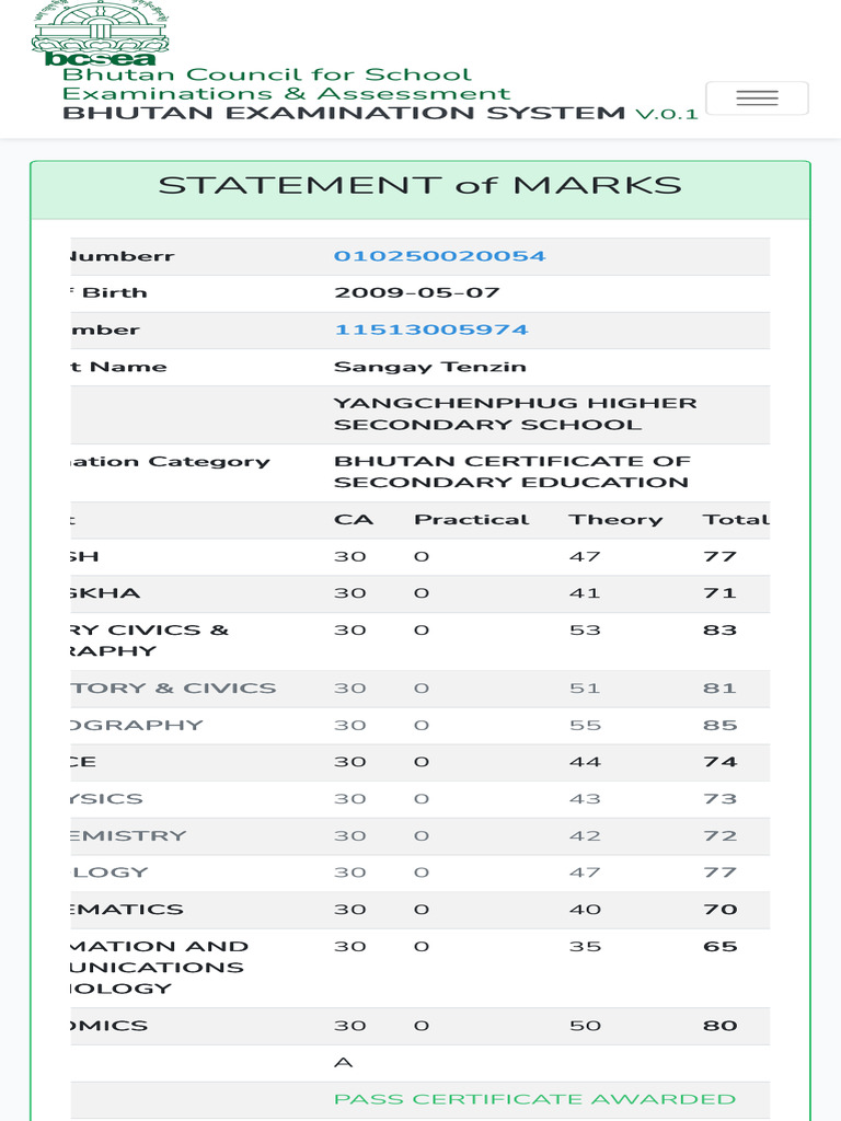 BCSEA Examination System | PDF
