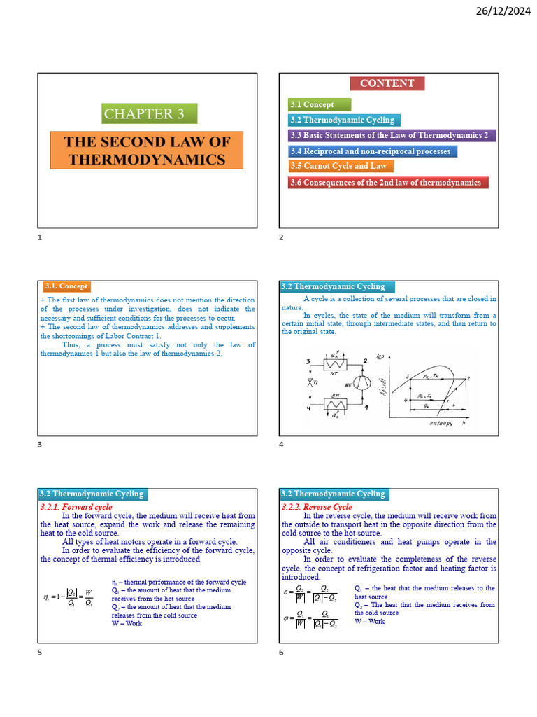 Chapter 3 The Second Law of Thermodynamics | PDF