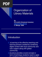 Organization of Library Materials