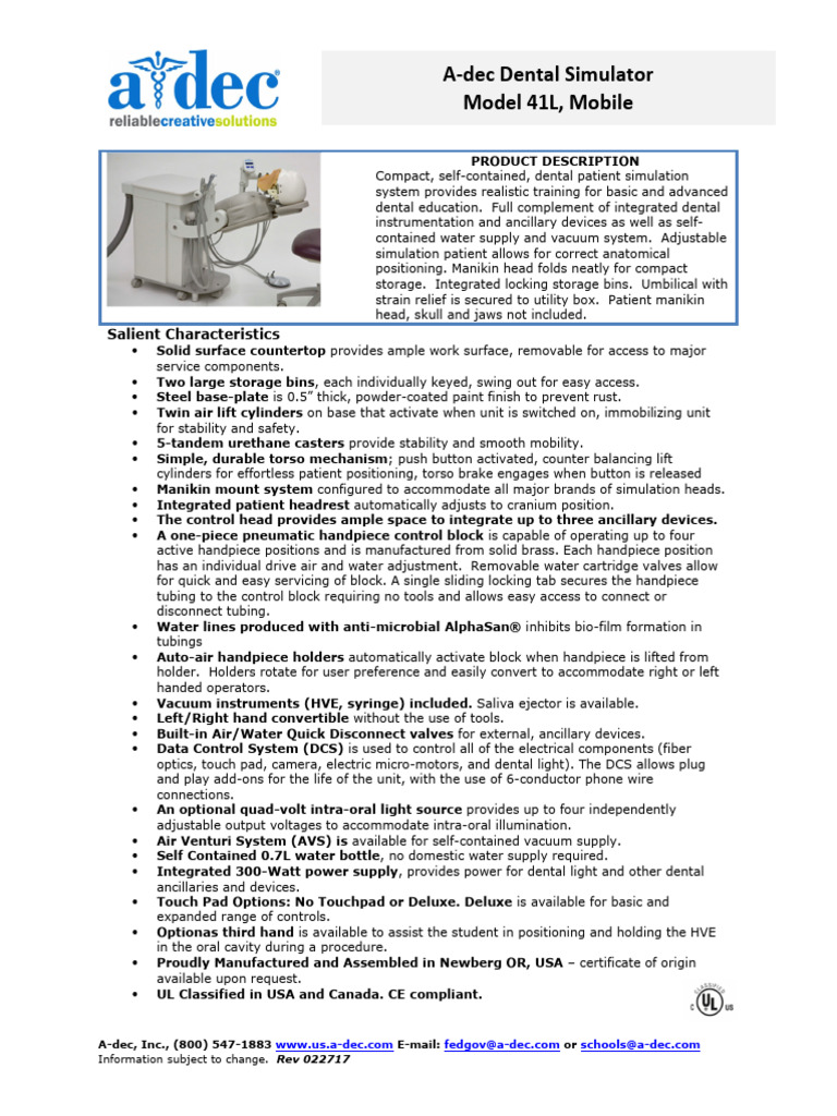 IFB 5249-CP Adec 41L Simulator Dimensions | PDF