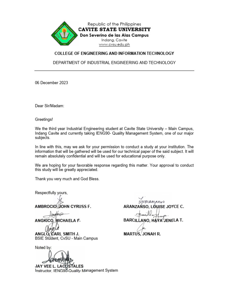 Letter For Company Visit | PDF