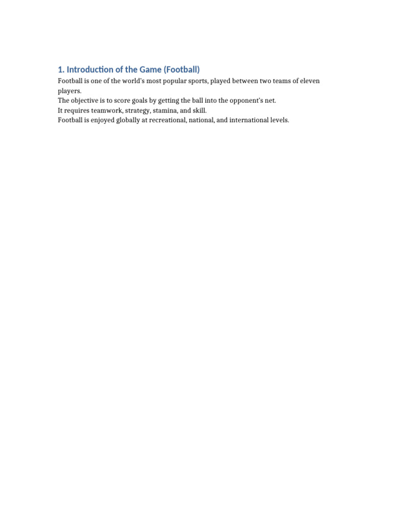 Football Project File | PDF